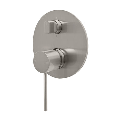 Phoenix Vivid Slimline SwitchMix Shower / Bath Diverter Mixer Fit-Off Kit, Brushed Nickel