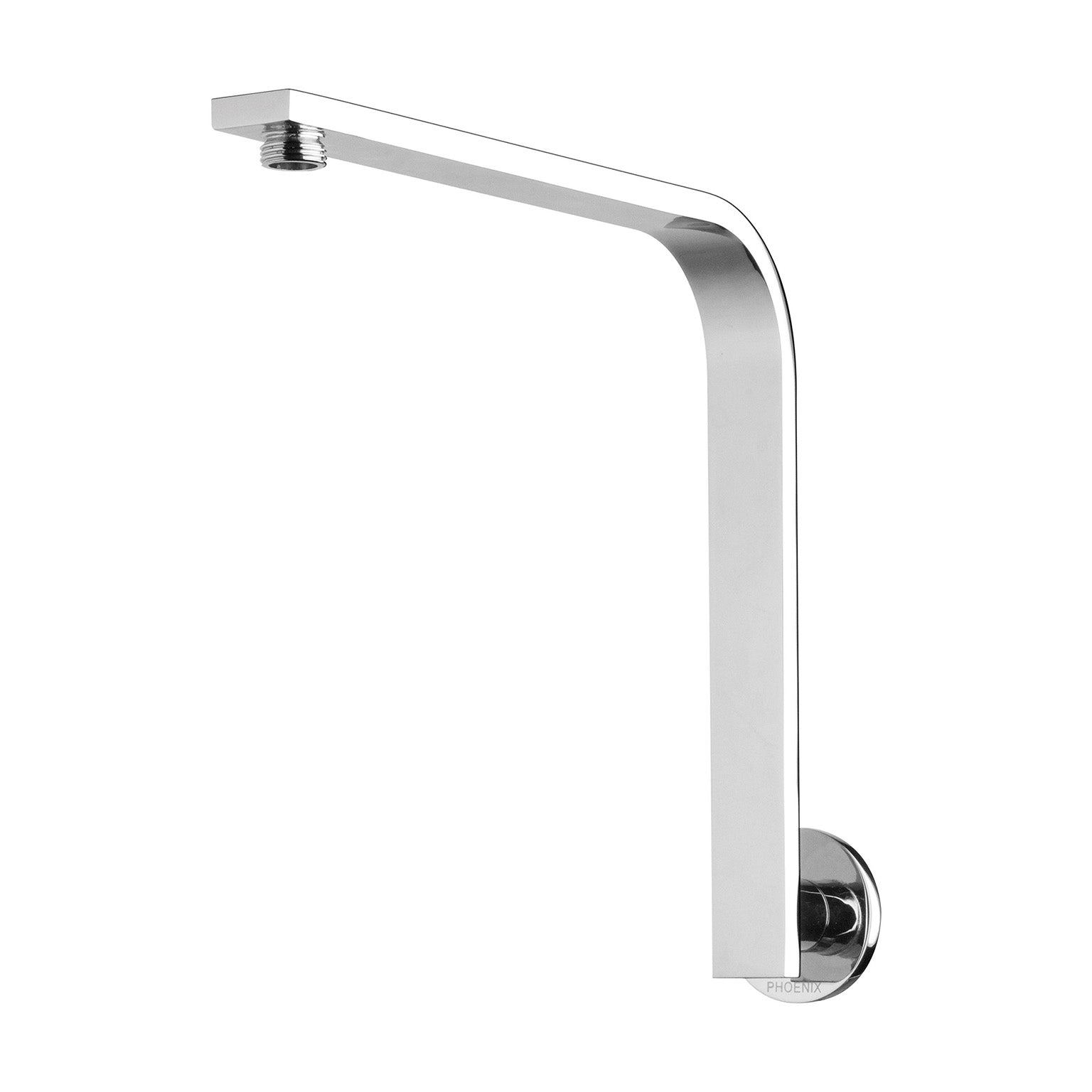 Phoenix Vivid Slimline High-Rise Shower Arm Round Plate, Chrome