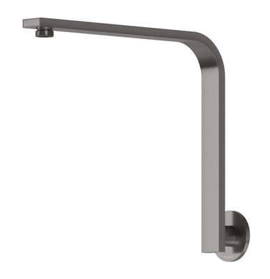 Phoenix Vivid Slimline High-Rise Shower Arm Round Plate, Brushed Carbon