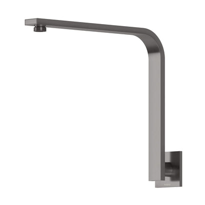 Phoenix Vivid Slimline High-Rise Shower Arm Square Plate, Brushed Carbon