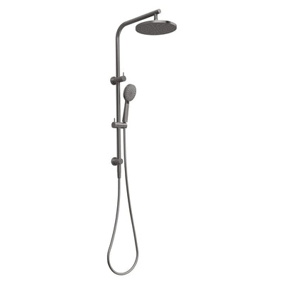 Phoenix Vivid Slimline Twin Shower, Brushed Carbon