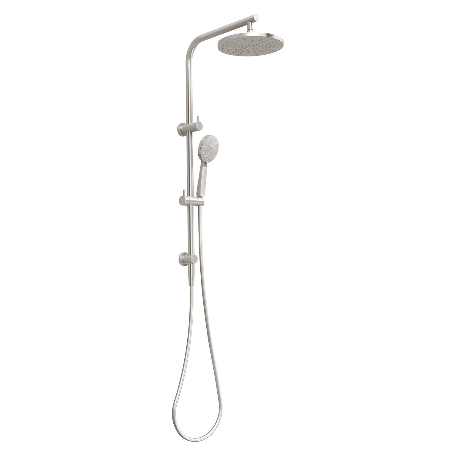 Phoenix Vivid Slimline Twin Shower, Brushed Nickel