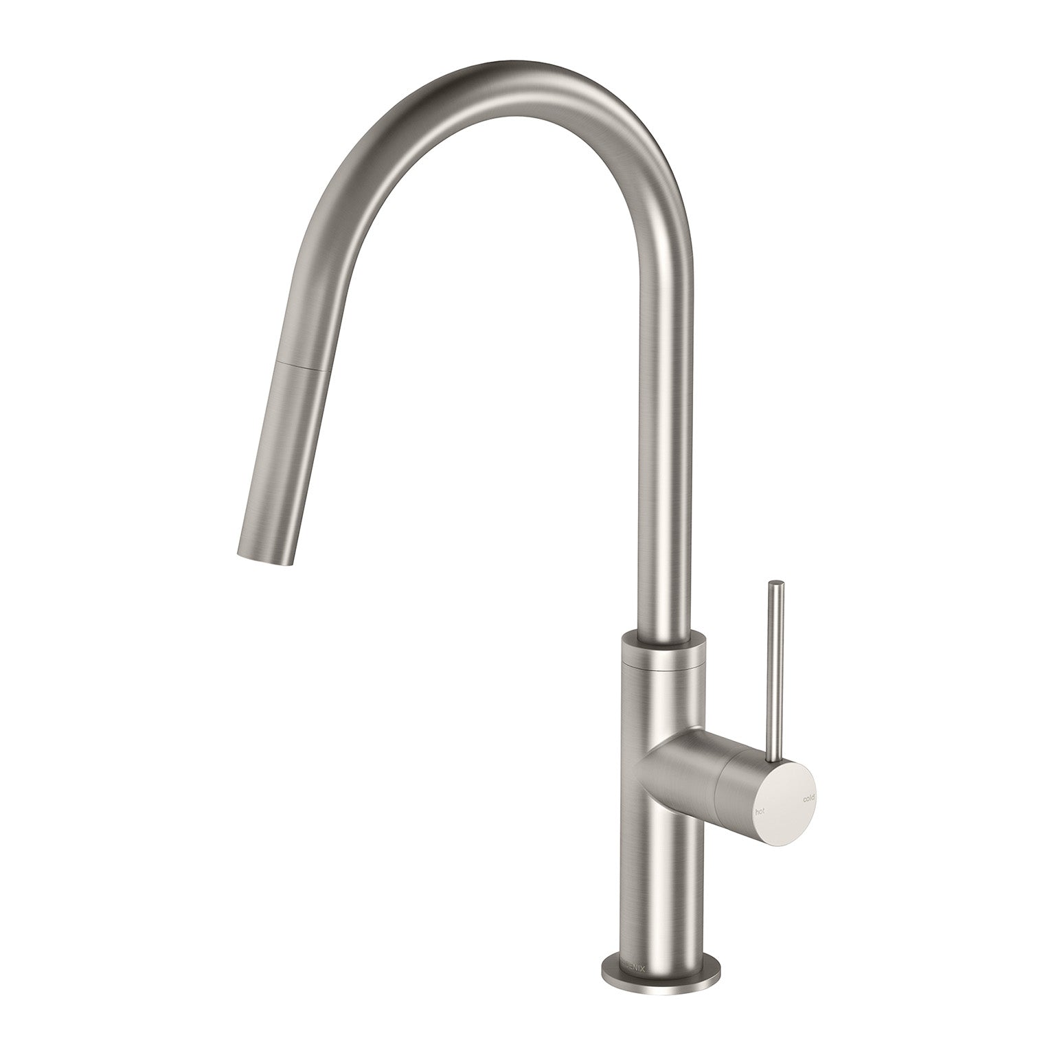 Phoenix Vivid Slimline Pull Out Sink Mixer 200mm, Brushed Nickel