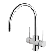Phoenix Vivid Slimline Twin Handle Sink Mixer 220mm Gooseneck, Chrome