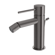 Phoenix Vivid Slimline Bidet Mixer with Pop-Up Waste, Brushed Carbon