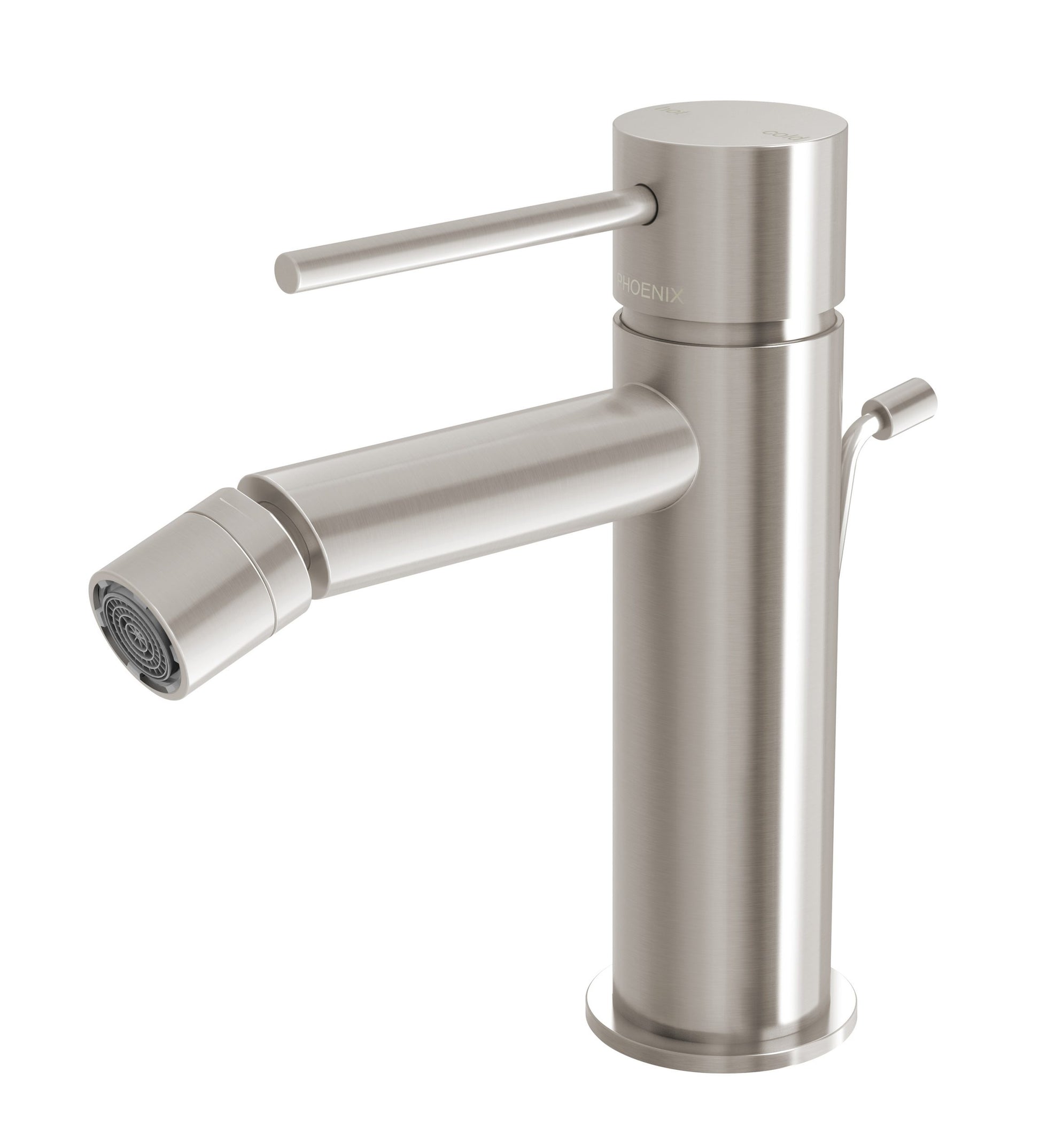 Phoenix Vivid Slimline Bidet Mixer with Pop-Up Waste, Brushed Nickel