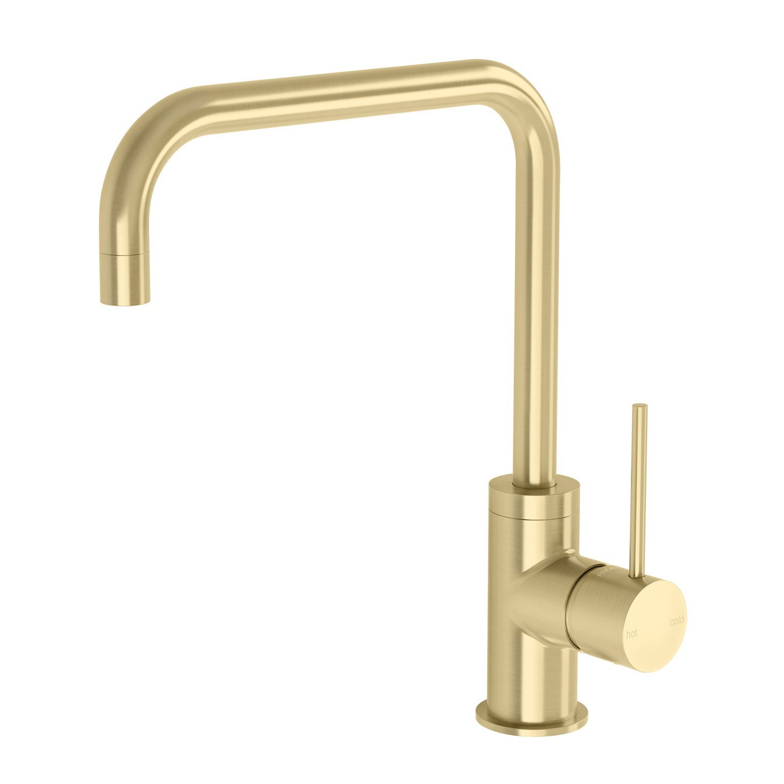 Phoenix Vivid Slimline Sink Mixer 220mm Squareline, Brushed Gold