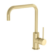 Phoenix Vivid Slimline Sink Mixer 220mm Squareline, Brushed Gold