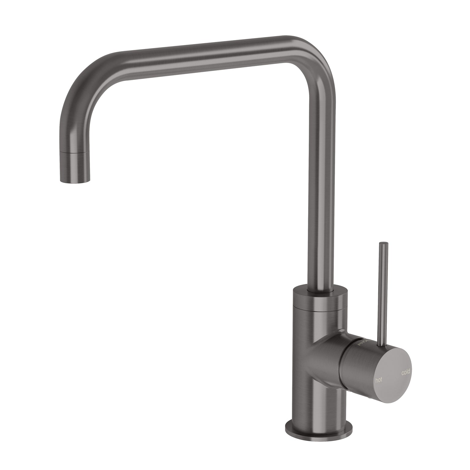 Phoenix Vivid Slimline Sink Mixer 220mm Squareline, Brushed Carbon