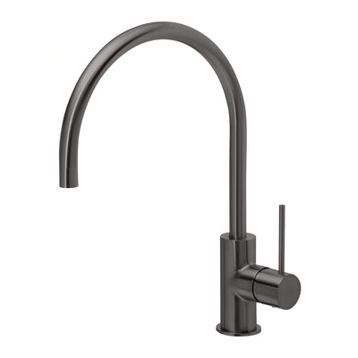 Phoenix Vivid Slimline Sink Mixer 220mm Gooseneck - Lead Free, Brushed Carbon
