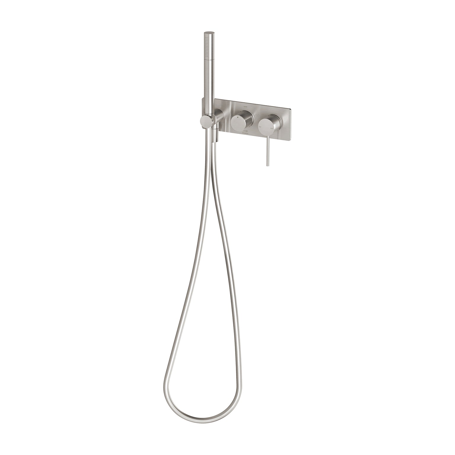 Phoenix Vivid Slimline Wall Shower System, Brushed Nickel