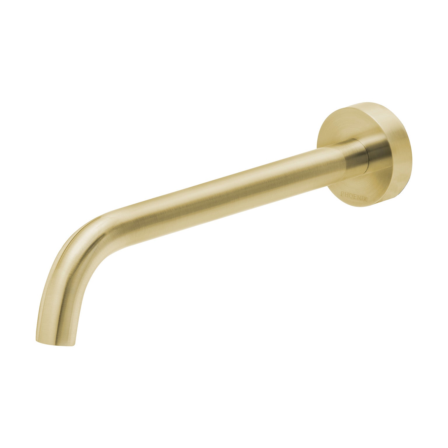 Phoenix Vivid Slimline Bath Outlet 230mm Curved, Brushed Gold
