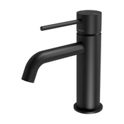 Phoenix Vivid Slimline Basin Mixer Curved Outlet, Matte Black