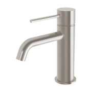 Phoenix Vivid Slimline Basin Mixer Curved Outlet, Brushed Nickel