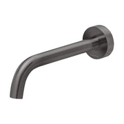 Phoenix Vivid Slimline Wall Bath Outlet 180mm Curved, Brushed Carbon