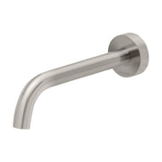 Phoenix Vivid Slimline Wall Bath Outlet 180mm Curved, Brushed Nickel