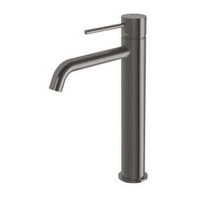 Phoenix Vivid Slimline Vessel Mixer Curved Outlet - Lead Free, Brushed Carbon