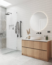 Thermogroup Backlit Round Mirror With Cool Light 600mmØ 37Watts - Includes Mirror Demister
