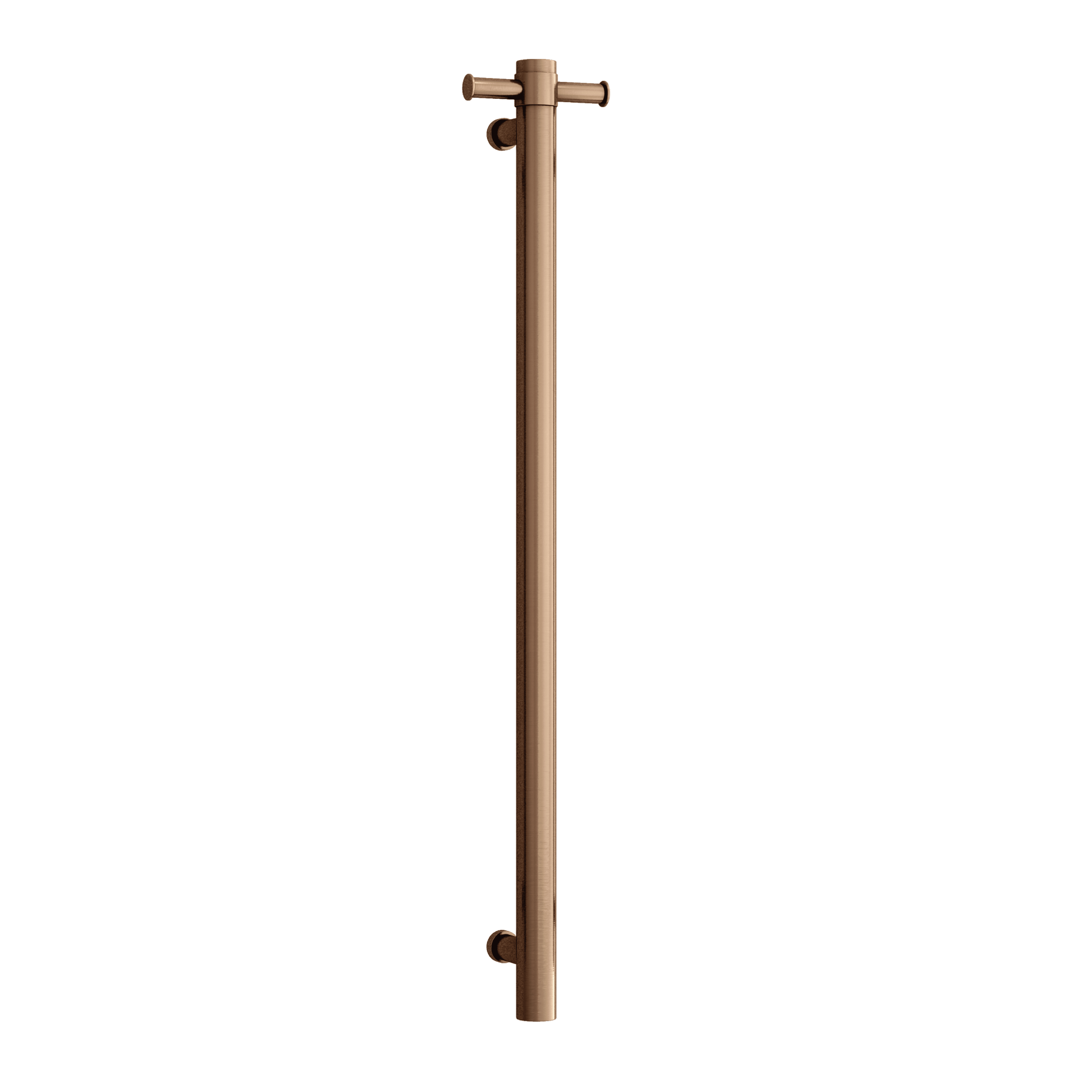 Thermogroup Thermorail Straight/Round 12Volt Vertical Bar 900x142x100mm 22Watts With Optional Hook, Brushed Bronze