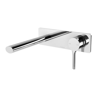 Phoenix Vivid Slimline Oval SwitchMix Wall Basin / Bath Mixer Set 175mm Fit-Off Kit, Chrome