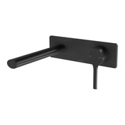 Phoenix Vivid Slimline Oval SwitchMix Wall Basin / Bath Mixer Set 175mm Fit-Off Kit, Matte Black