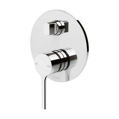 Phoenix Vivid Slimline SwitchMix Shower / Bath Diverter Mixer (Complete Kit), Chrome