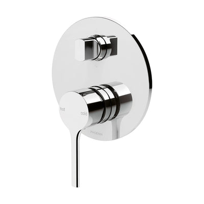 Phoenix Vivid Slimline SwitchMix Shower / Bath Diverter Mixer Fit-Off Kit, Brushed Gold
