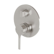 Phoenix Vivid Slimline Oval SwitchMix Shower / Bath Diverter Mixer, Brushed Nickel