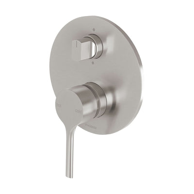 Phoenix Vivid Slimline Oval SwitchMix Shower / Bath Diverter Mixer (Complete Kit), Brushed Nickel