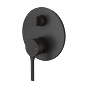 Phoenix Vivid Slimline Oval SwitchMix Shower / Bath Diverter Mixer Fit-Off Kit, Matte Black