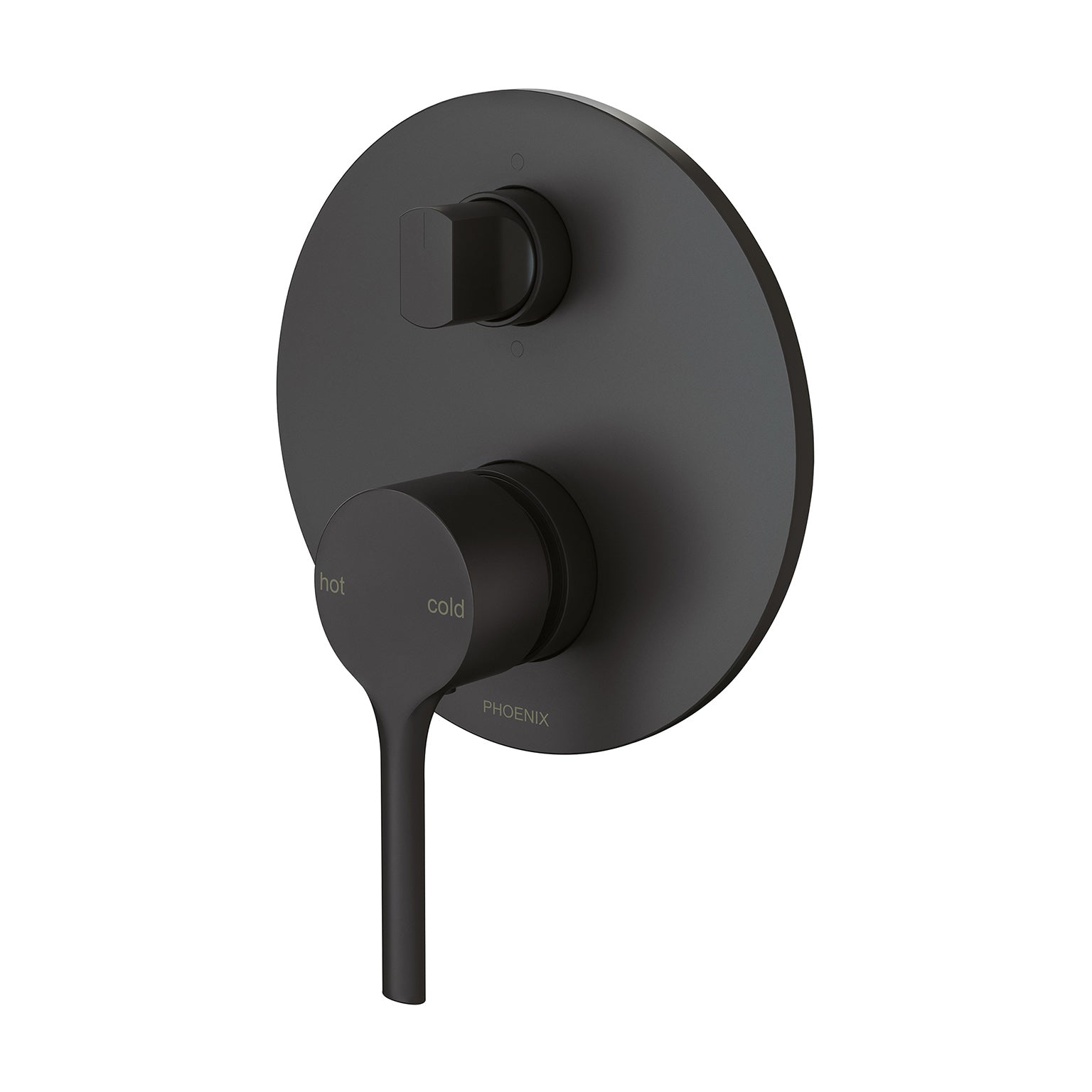 Phoenix Vivid Slimline Oval SwitchMix Shower / Bath Diverter Mixer Fit-Off Kit, Matte Black