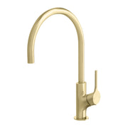 Phoenix Vivid Slimline Oval Sink Mixer 220mm Gooseneck, Brushed Gold