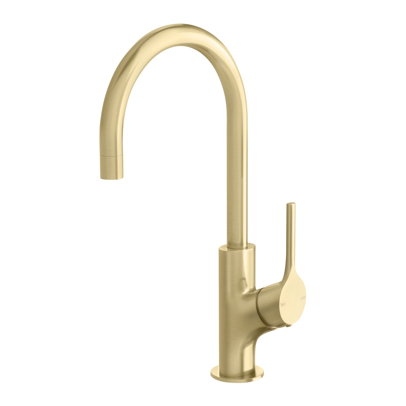 Phoenix Vivid Slimline Oval Sink Mixer 160mm Gooseneck, Brushed Gold
