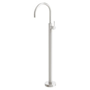 Phoenix Vivid Slimline Oval Floor Mounted Bath Mixer, Brushed Nickel