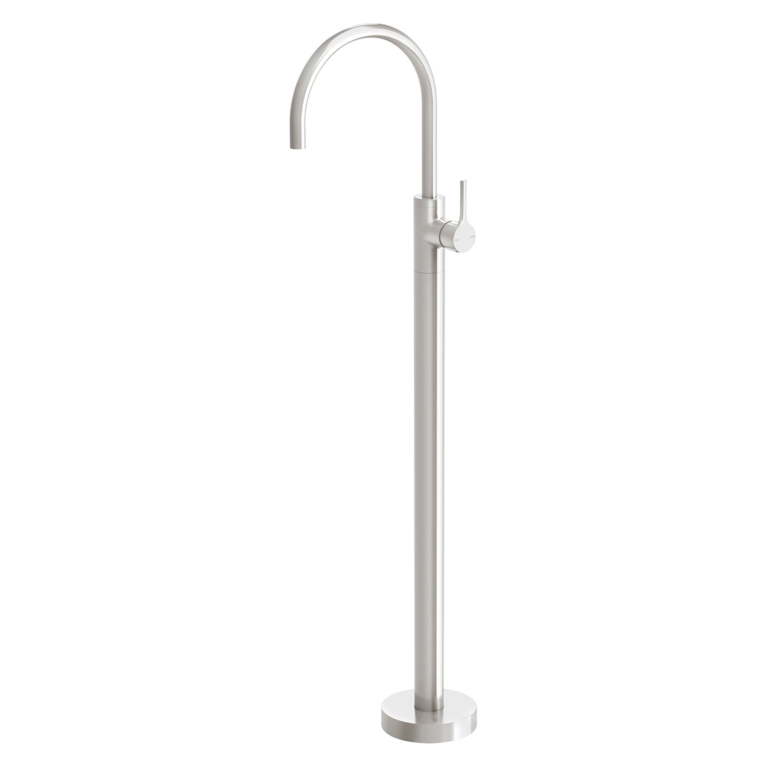 Phoenix Vivid Slimline Oval Floor Mounted Bath Mixer, Brushed Nickel