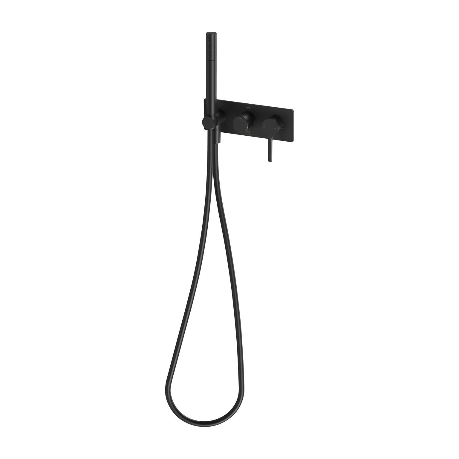 Phoenix Vivid Slimline Oval Wall Shower System, Matte Black