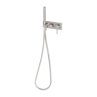 Phoenix Vivid Slimline Oval Wall Shower System, Brushed Nickel