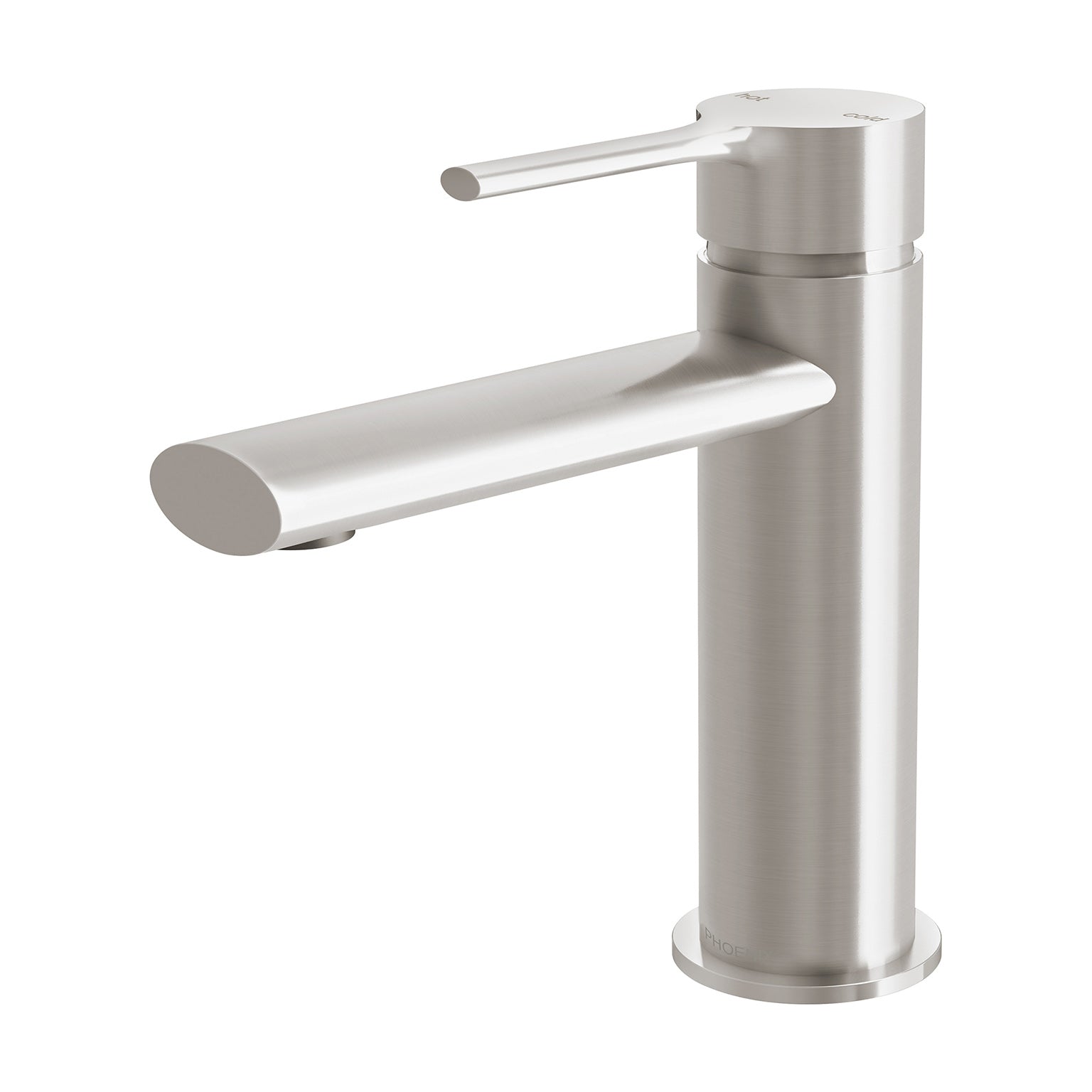 Phoenix Vivid Slimline Oval Basin Mixer, Brushed Nickel