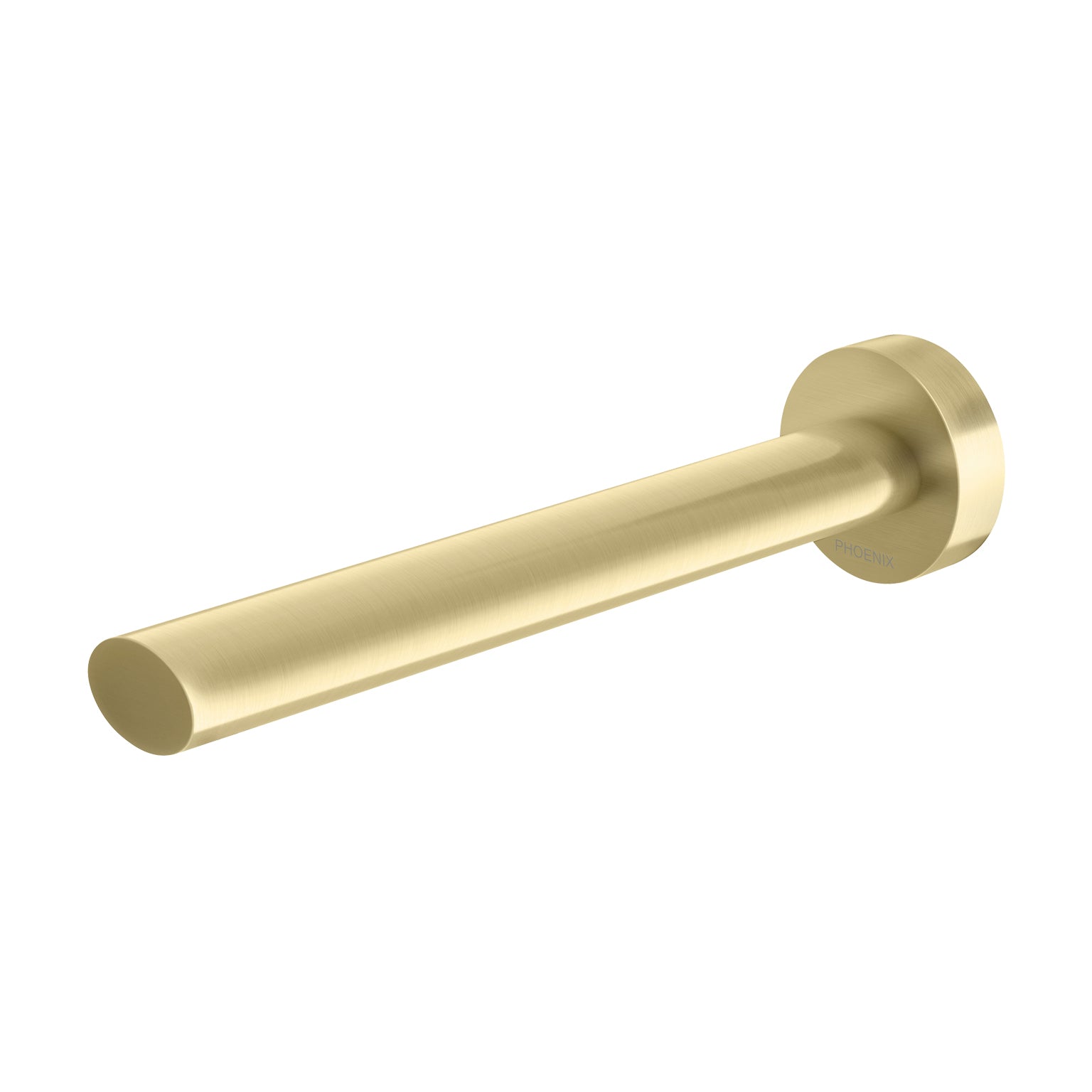 Phoenix Vivid Slimline Oval Wall Bath Outlet 180mm, Brushed Gold