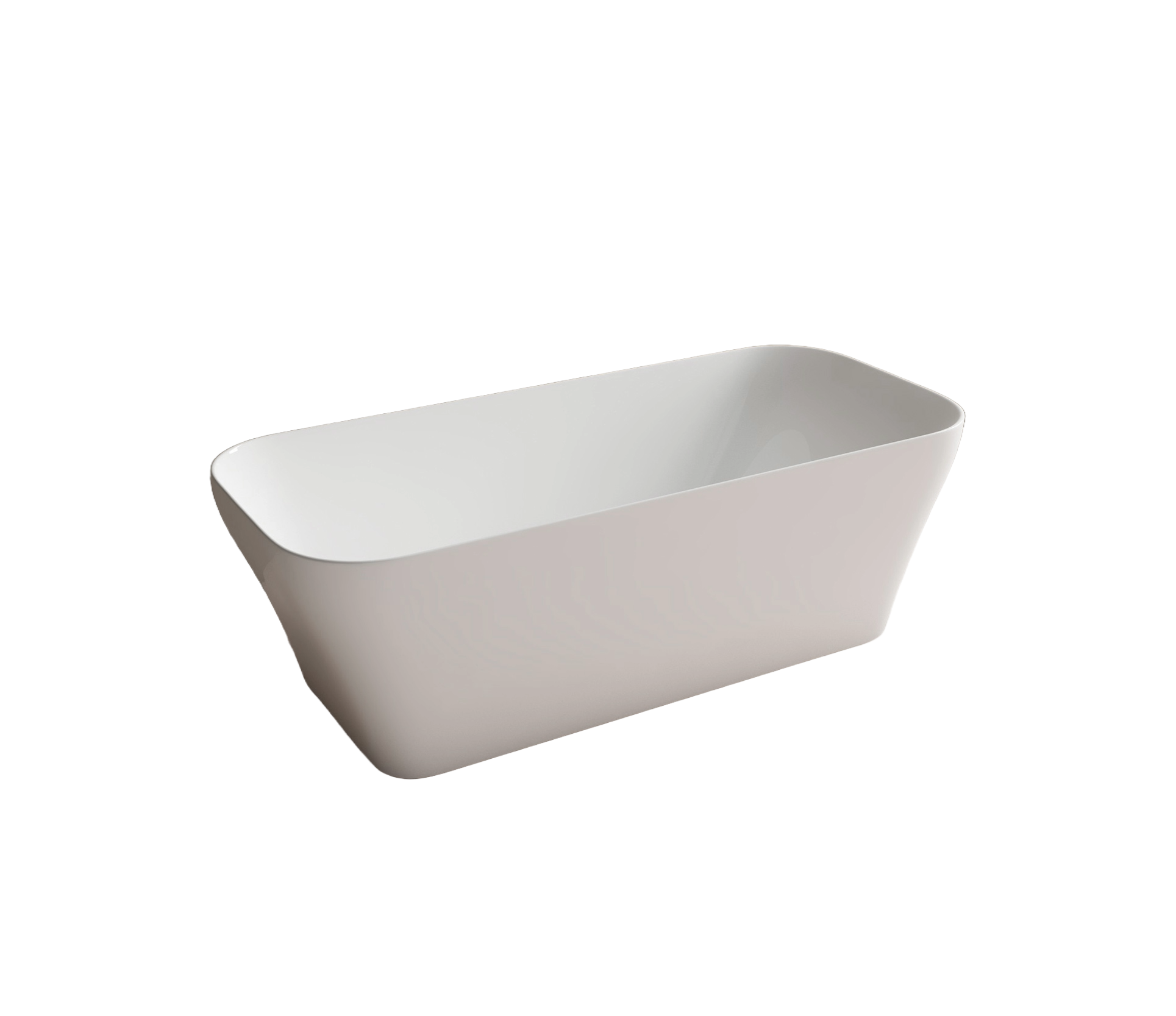 Studio Bagno Vita 1500 Freestanding Bath - Satin White, Semi Gloss White
