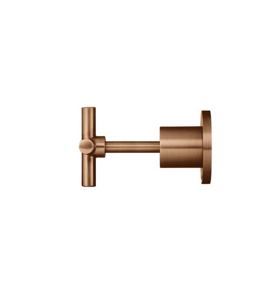 Meir Cross Handle Jumper Valve Wall Top Assemblies, Lustre Bronze