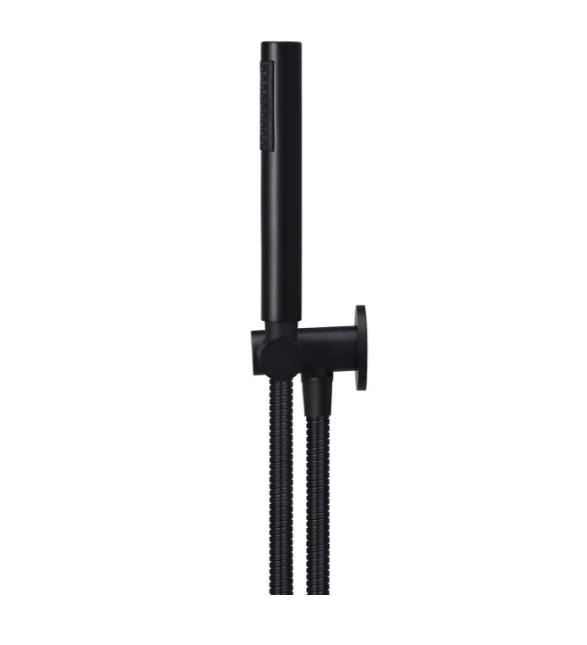 Meir Round Hand Shower on Swivel Bracket, Matte Black