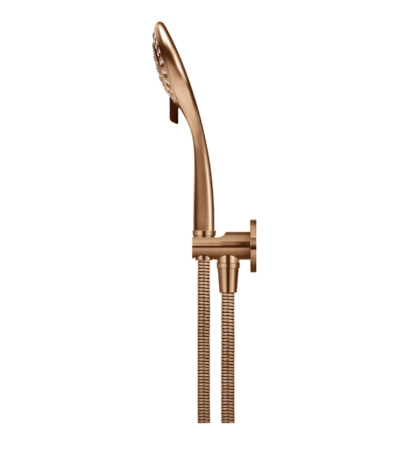 Meir Round Three Function Hand Shower on Fixed Bracket, Lustre Bronze