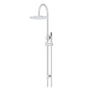 Meir 300mm Round Gooseneck Overhead Shower Set, Single Function Hand Shower, Polished Chrome