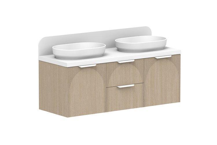ADP Archie Wall Hung Vanity - Ideal Bathroom CentreARCFCW1800WHCCP1350mm Drawer & DoorDouble Bowl Basins