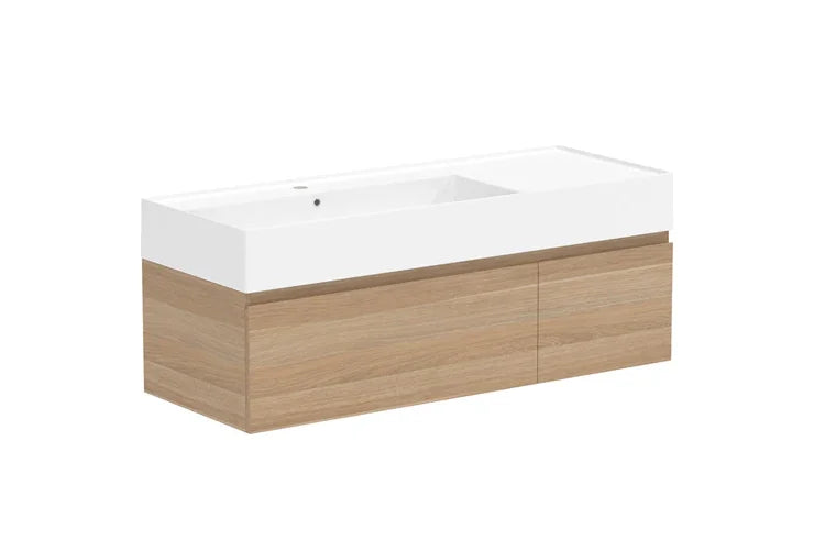 ADP Capri Wall Hung Vanity - Ideal Bathroom CentreCAPFA1200WHL1200mmLeft Hand Basin