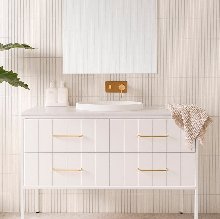 ADP Dignity Solid Surface Semi Inset Basin - Matte White - Ideal Bathroom CentreTOPTDIG5037 - TS