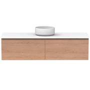 ADP Glacier All Drawer Slim Wall Hung Vanity - 1500mm / Stone Benchtop / Centre Bowl