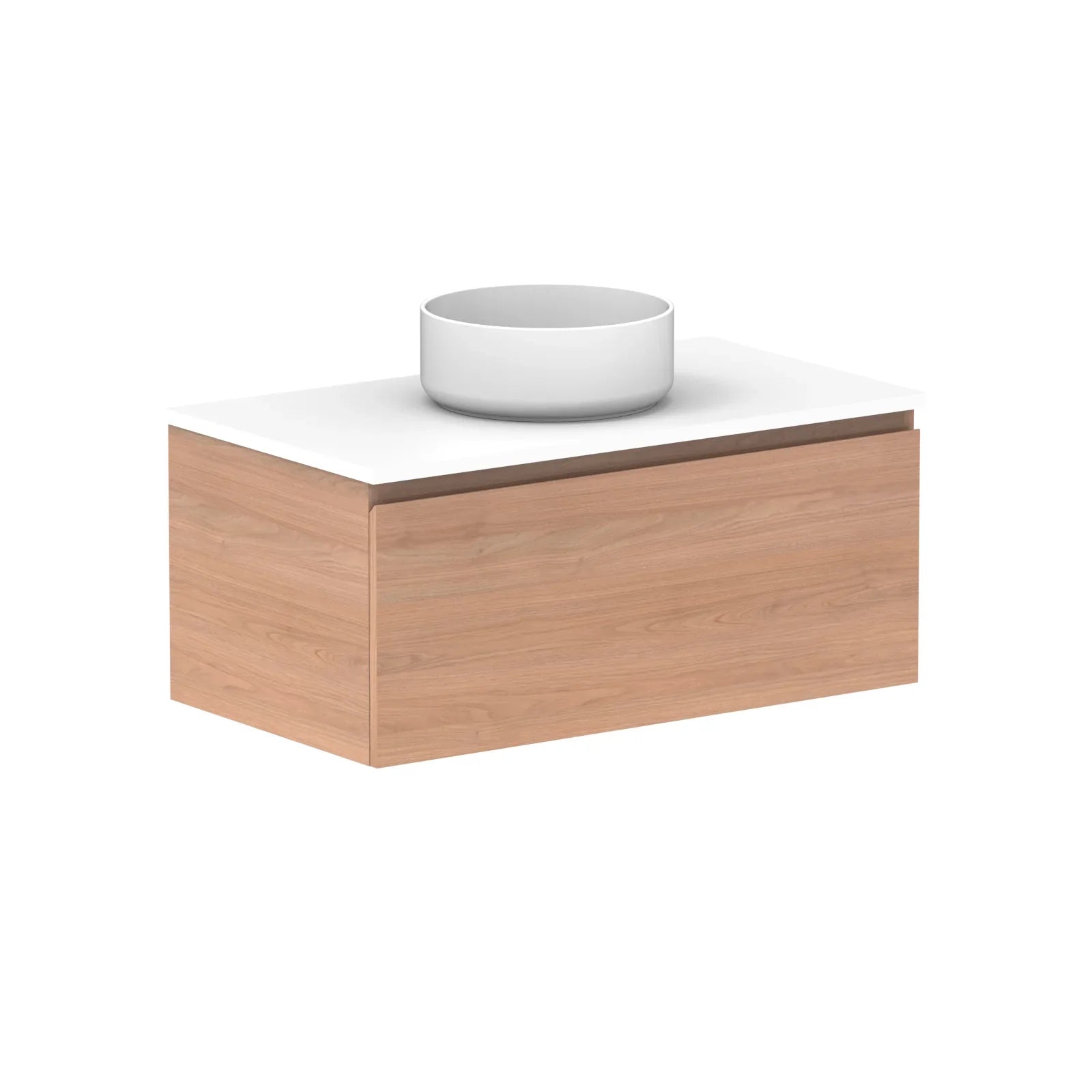 ADP Glacier Benchtop Slim Wall Hung Vanity All Drawer - Ideal Bathroom CentreGLLFAS0900WHCCP900mmCentre BasinLite Fresh White Interior