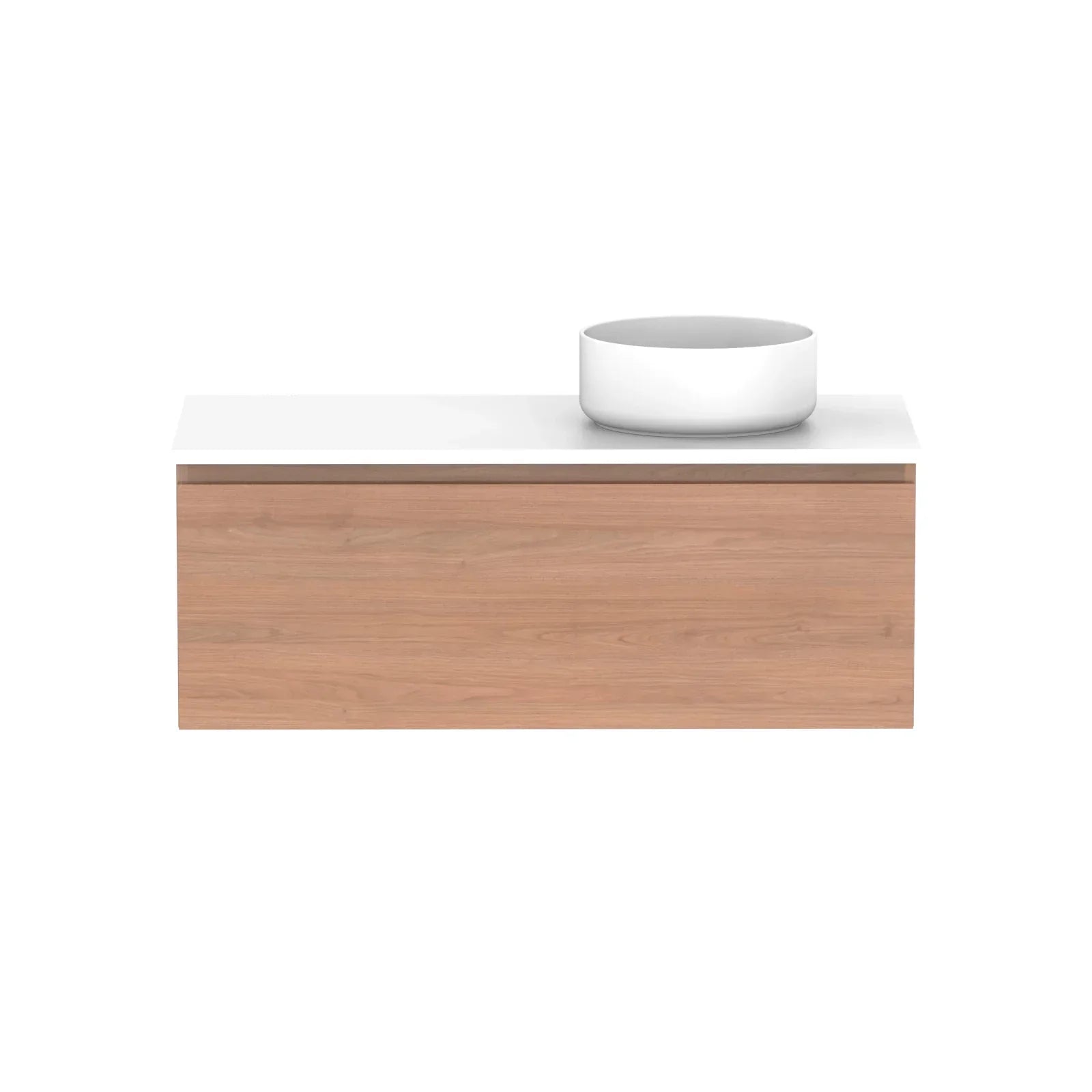 ADP Glacier All Drawer Slim Wall Hung Vanity - 1050mm / Stone Benchtop / Right Hand Bowl